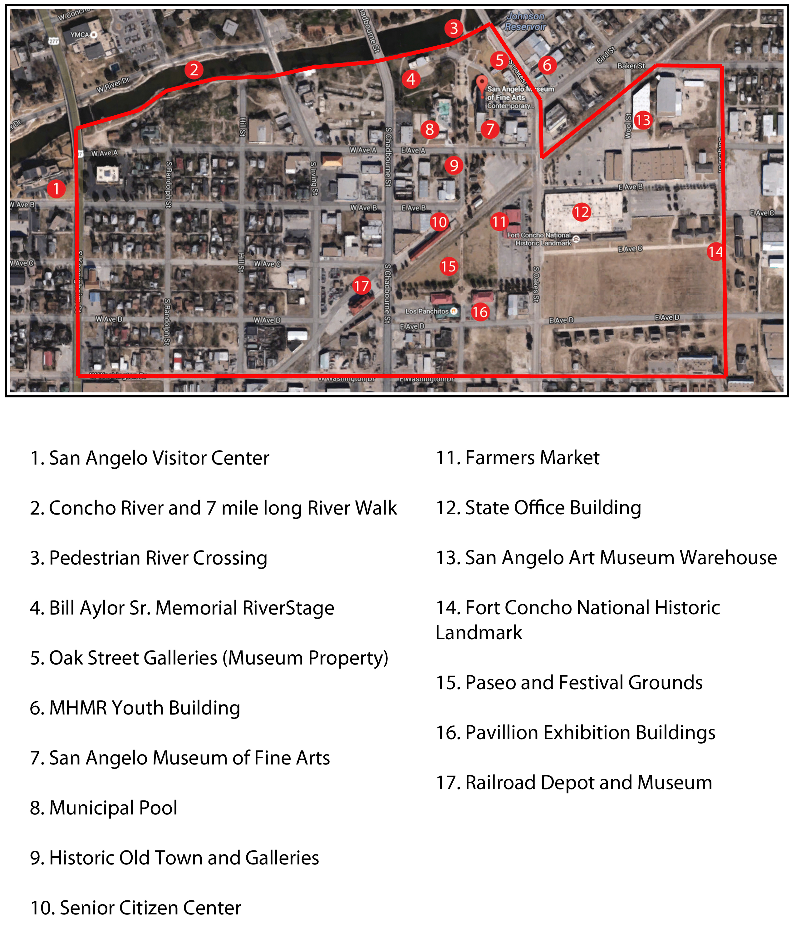 San Angelo Cultural District Map